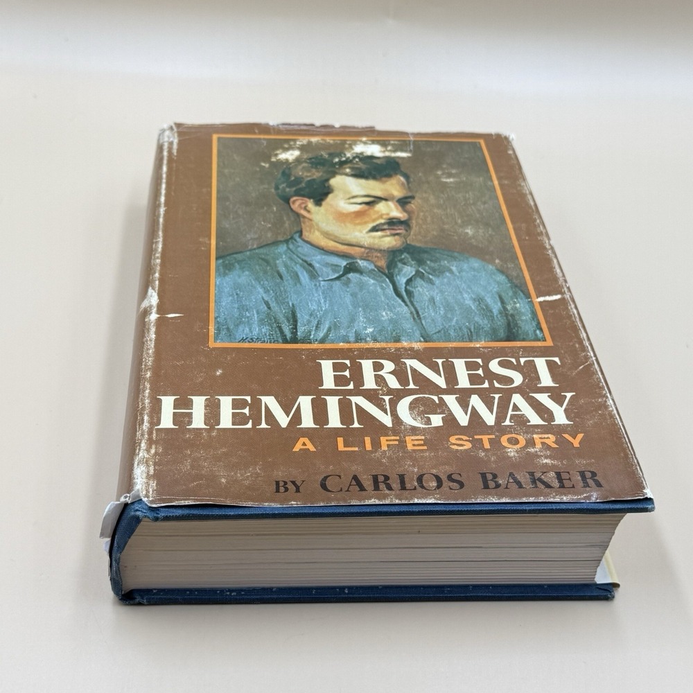 Ernest Hemingway: A Life Story by Carlos Baker 1969 Hard Cover Biography VTG